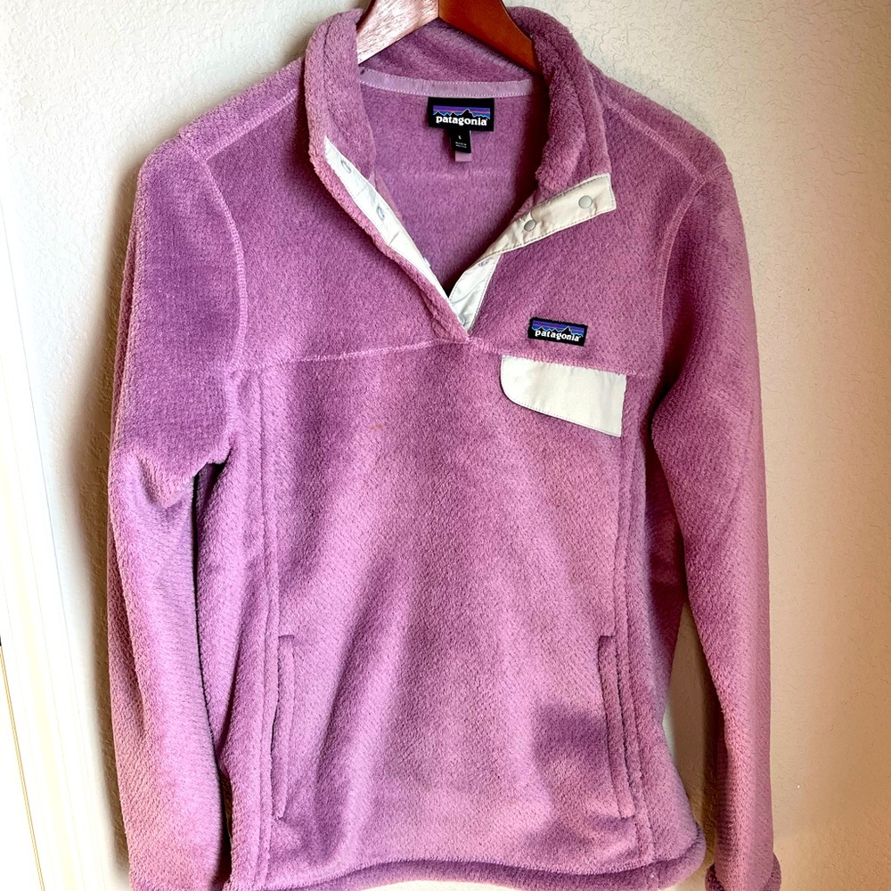Woman’s Patagonia quarter snap button fleece jacket pullover sweater